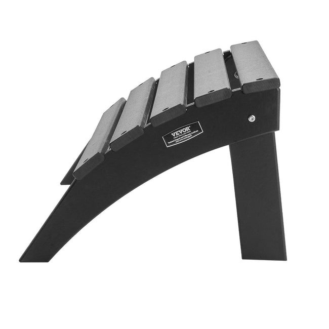 Adirondack Ottoman, 47.5L x 50W x 33H cm HDPE Plastic Folding Adirondack Ottoman, Weather-Resistant Foot Rest for Adirondack Chair, Widely Used for Outside Porch Pool Lawn Backyard, Black Hover Image