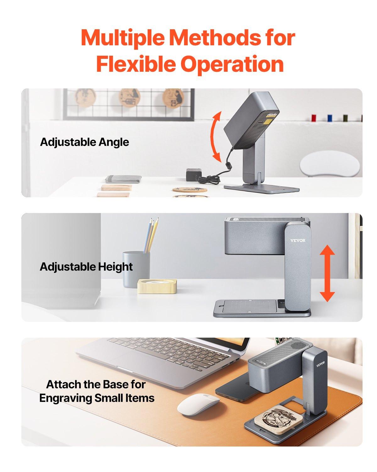Portable Laser Engraver 600 mm/s 5W High Speed Handheld Engraving Machine.