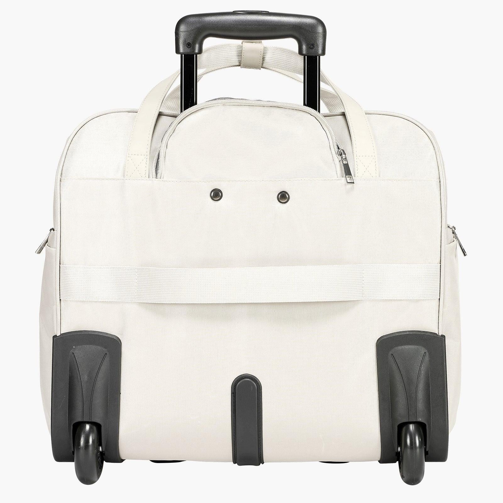 Rolling Laptop Bag, Fits Up to 15.6 Inch Laptop, Wheeled Briefcase, Roller Computer Tote Bag with 2 Fixed Wheels & Telescoping Handle, Laptop Case for Work Travel Business Office, Women Men.