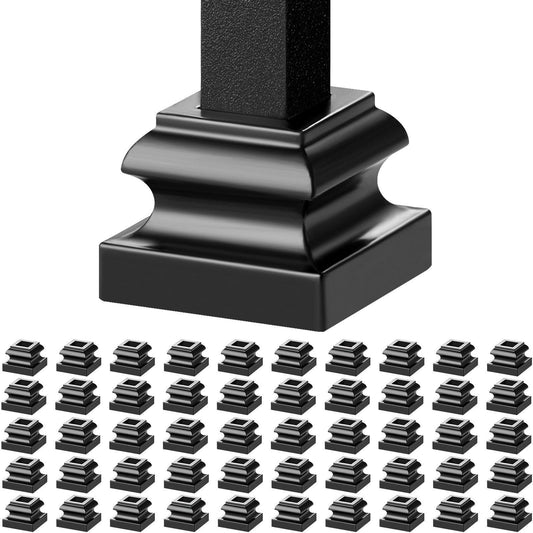 50 PCS Aluminum Alloy Baluster Flat Shoes Wrought Spindles for Staircase.