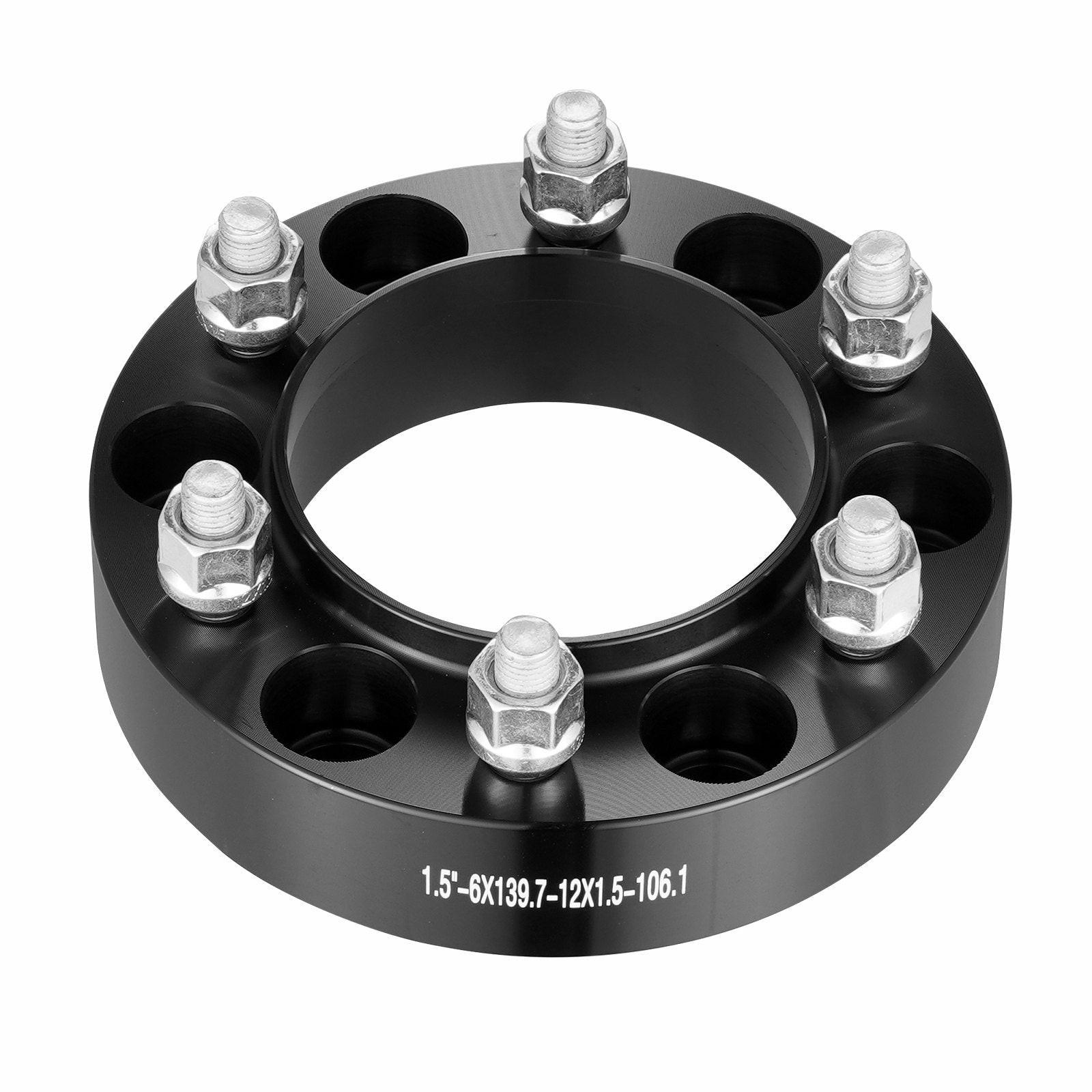 1.5" 6"x5.5" Wheel Spacers Wheel Adapters 6 Lug Forged Spacer 4 PCS Black.