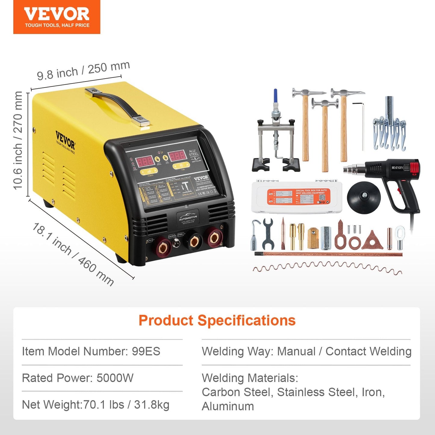 Dual Pro Stud Welder Professional 5KW Welder for Steel & Aluminum Panels