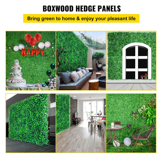Artificial Boxwood Panels, 14 PCS50.8x50.8cmBoxwood Hedge Wall Panels, PE Artificial Grass Backdrop Wall 4 cm , Privacy Hedge Screen for Decoration of Outdoor, Indoor, Garden, Fence, and Backyar.