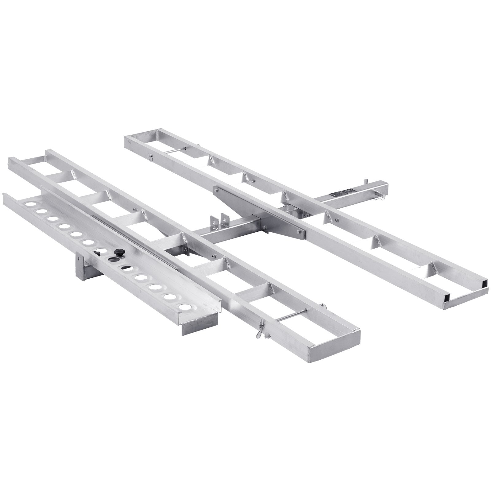 Motorcycle Carrier, 2-Bike 272.15KGS Aluminum Motorcycle Carrier Hitch Mount, Loading Ramp, Scooter Dirt Bike Trailer Hauler, Ratchet Straps and Stabilizer, for Car, Truck with 2" Hitch Receiver.