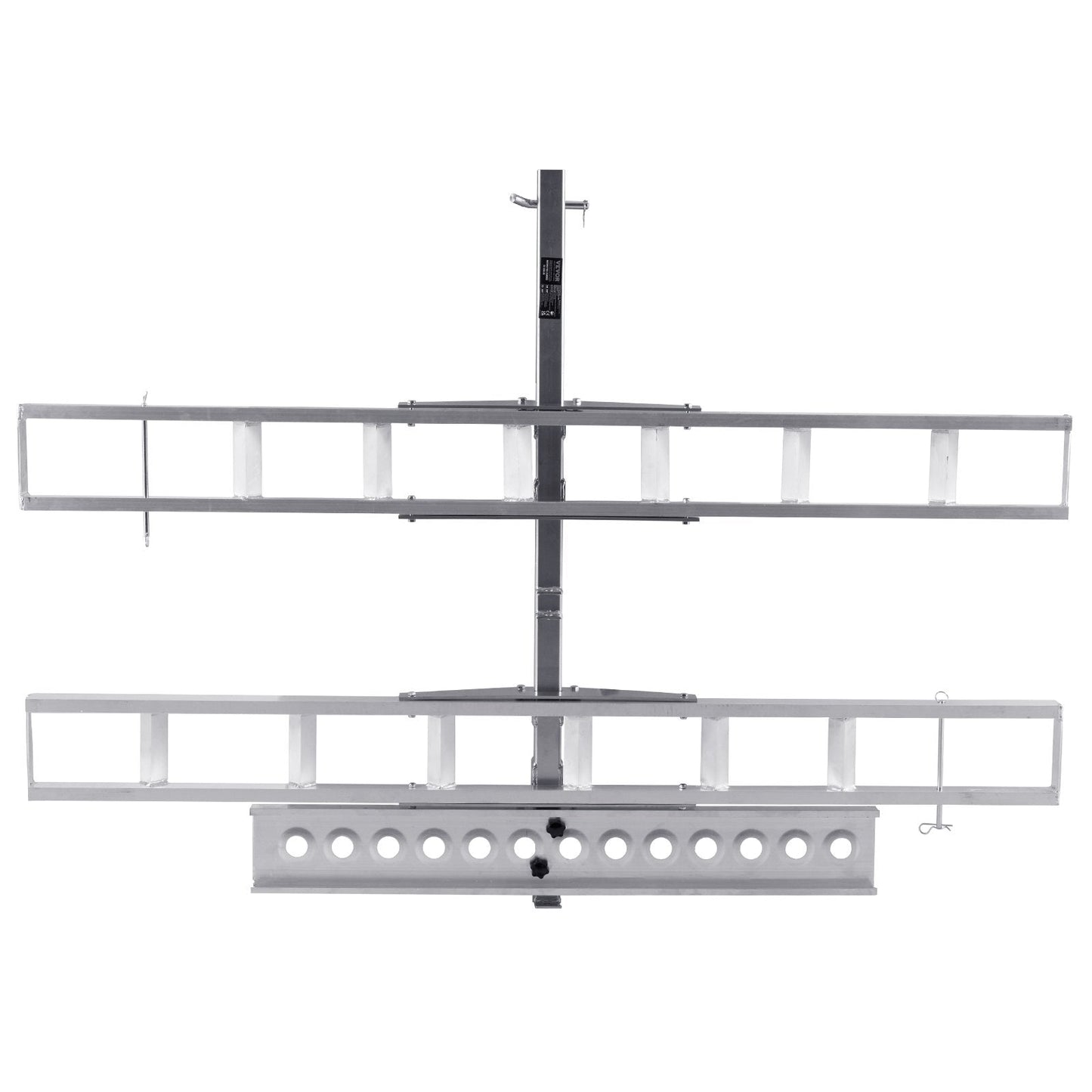 Motorcycle Carrier, 2-Bike 272.15KGS Aluminum Motorcycle Carrier Hitch Mount, Loading Ramp, Scooter Dirt Bike Trailer Hauler, Ratchet Straps and Stabilizer, for Car, Truck with 2" Hitch Receiver.