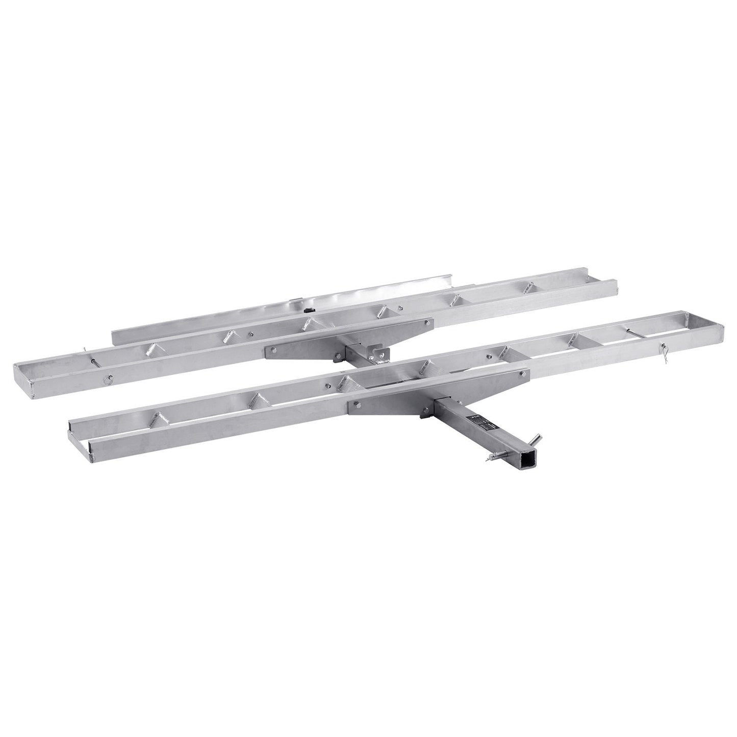 Motorcycle Carrier, 2-Bike 272.15KGS Aluminum Motorcycle Carrier Hitch Mount, Loading Ramp, Scooter Dirt Bike Trailer Hauler, Ratchet Straps and Stabilizer, for Car, Truck with 2" Hitch Receiver.