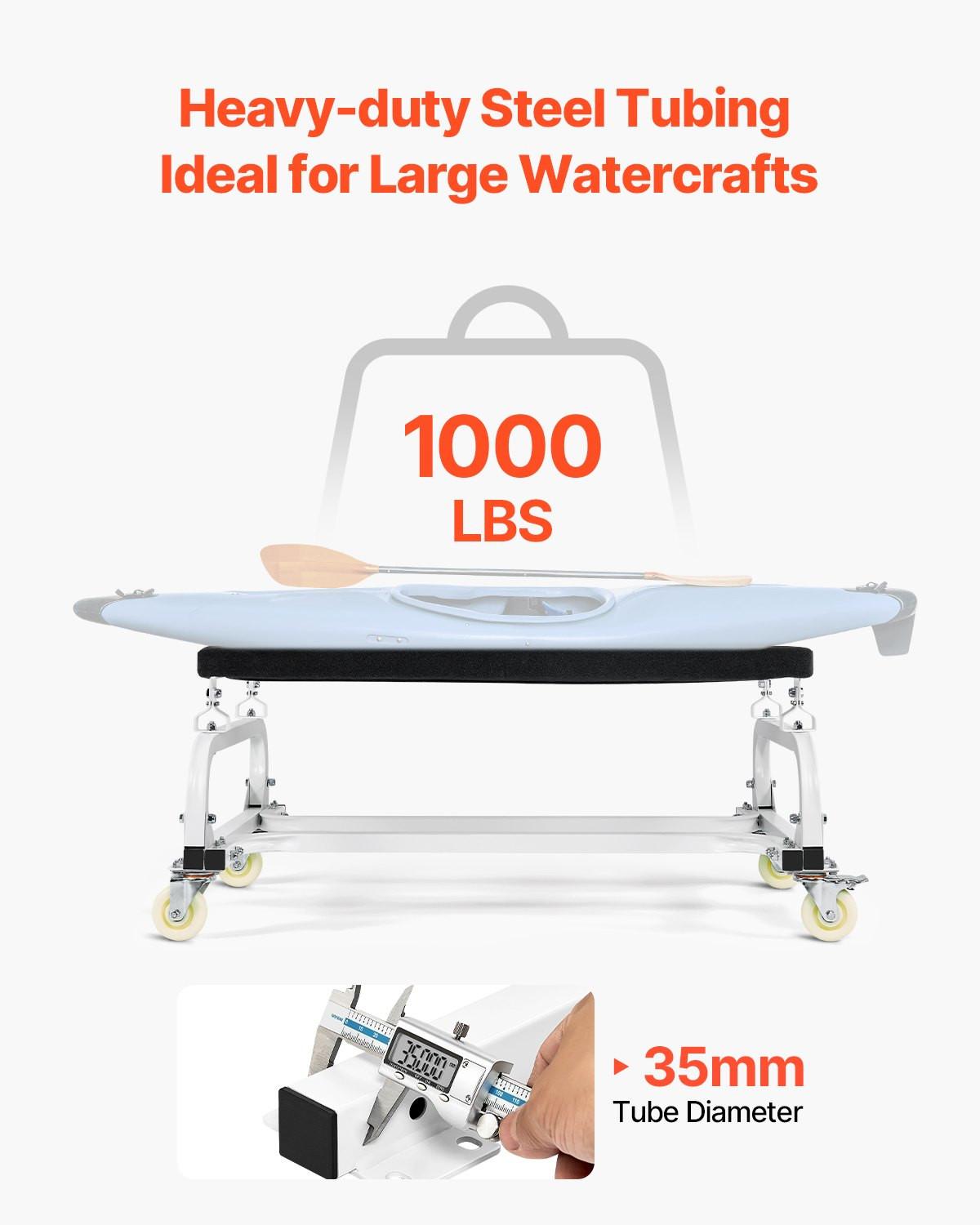 Watercraft PWC Dolly Boat 454 kg Capacity Jet Ski Stand Storage Cart.