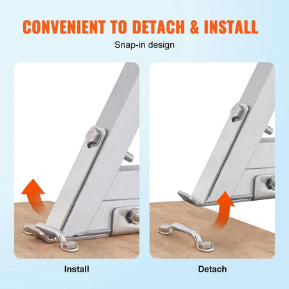 Dock Ladder, Removable 3 Steps, 159 kg Load Capacity, Aluminum Alloy Pontoon Boat Ladder with 101.6 mm Wide Step & Nonslip Rubber Mat, Easy to Install for Ship/Lake/Pool/Marine Boarding.