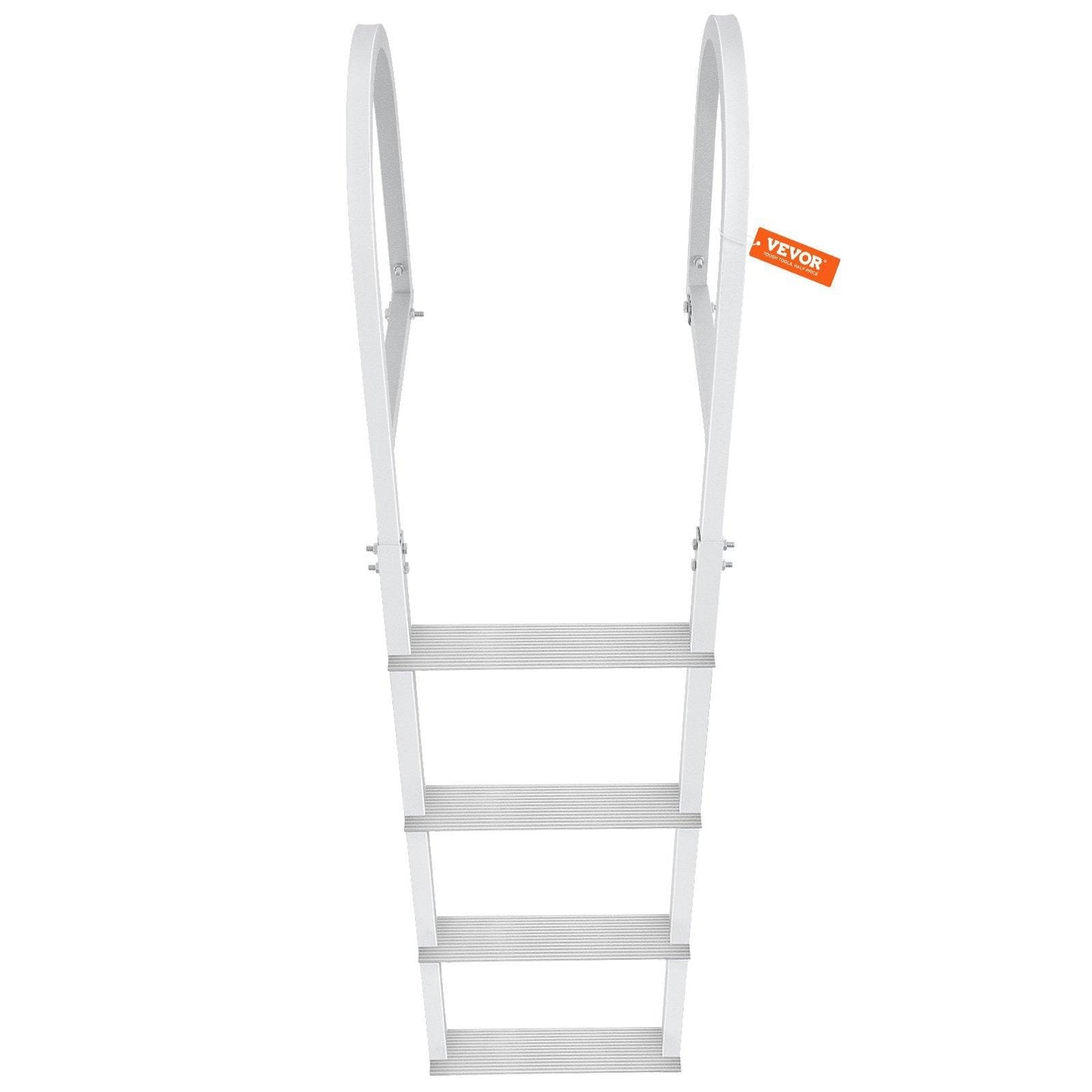 Dock Ladder, Removable 4 Steps, 500 lbs Load Capacity, Aluminum Alloy Pontoon Boat Ladder with 3.1'' Wide Step & Nonslip Rubber Mat, Easy to Install for Ship/Lake/Pool/Marine Boarding.