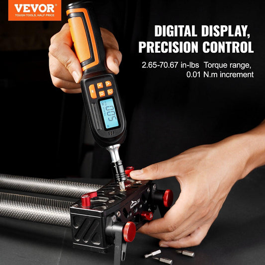 Digital Torque Screwdriver 1/4" Range 2.65-70.67in/lb w/ 0.01N.m Increment.