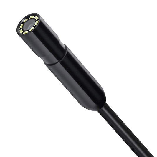 Endoscope Camera with Light, 1920P HD Borescope for Android & IOS, 8 LED Lights Inspection Camera with 5m Semi-Rigid Cable, 2X Zoom, IP67 Waterproof Snake Scope Camera for Auto, Plumbing.