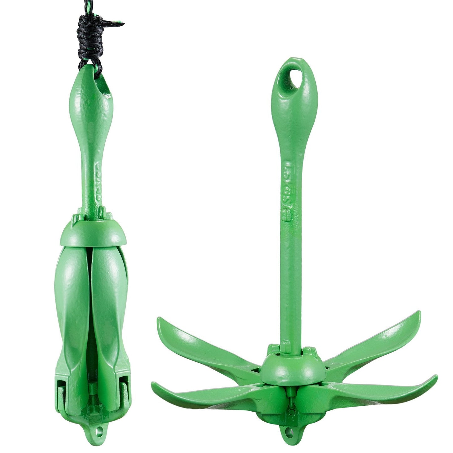 Kayak Anchor Kit, 3.5 lb Paddle Board Anchor Kit with 26.2 ft/8 m Rope and Buoy, Folding Small Boat Anchor with Storage Bag and Snap Hook, Kayak Accessories for Kayaks, Small Boats, Canoes