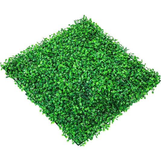 12PCS 10x10 inch Artificial Boxwood Panels, Boxwood Hedge Wall Mat,Artificial Grass Backdrop Wall, Privacy Hedge Screen UV Protected for Outdoor Indoor Garden Fence Backyard.