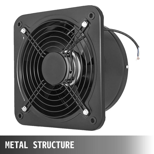 Industrial Ventilation Extractor Metal Axial Exhaust Commercial 12 inch Air Blower Fan 250MM opening exhaust fan 2800 RPM Low Noise Stable Running.