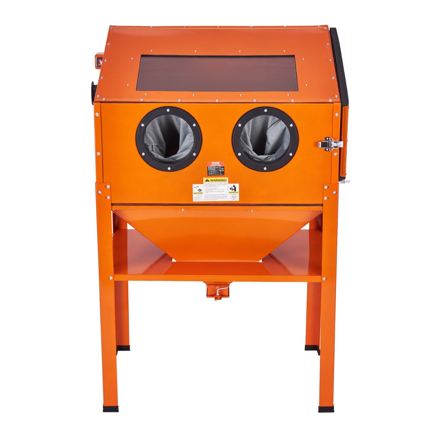 60 Gallon Sand Blasting Cabinet with Stand with Blasting Gun & 4 Nozzles