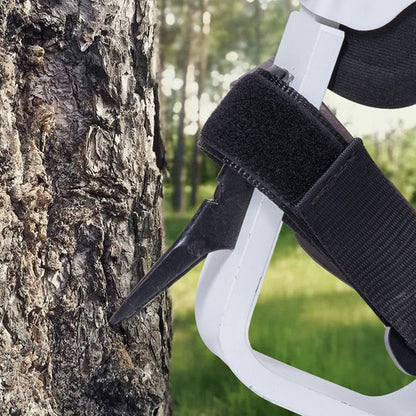 Tree Climbing Spikes, 1 Pair Aluminum Climbing Spurs, 350lbs Load Capacity Tree Climbing Gear with Straps and Spike Protectors, Arborist Equipment for Climbers, Hunting, Fruit Picking, White.