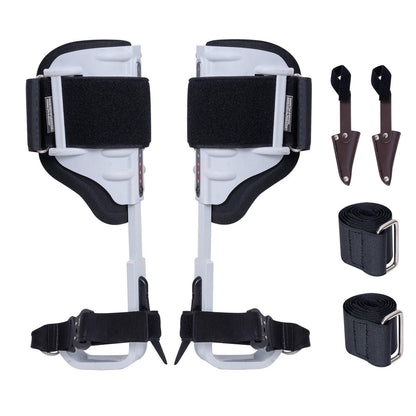 Tree Climbing Spikes, 1 Pair Aluminum Climbing Spurs, 350lbs Load Capacity Tree Climbing Gear with Straps and Spike Protectors, Arborist Equipment for Climbers, Hunting, Fruit Picking, White.