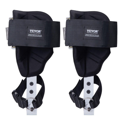 Tree Climbing Spikes, 1 Pair Aluminum Climbing Spurs, 350lbs Load Capacity Tree Climbing Gear with Straps and Spike Protectors, Arborist Equipment for Climbers, Hunting, Fruit Picking, White.