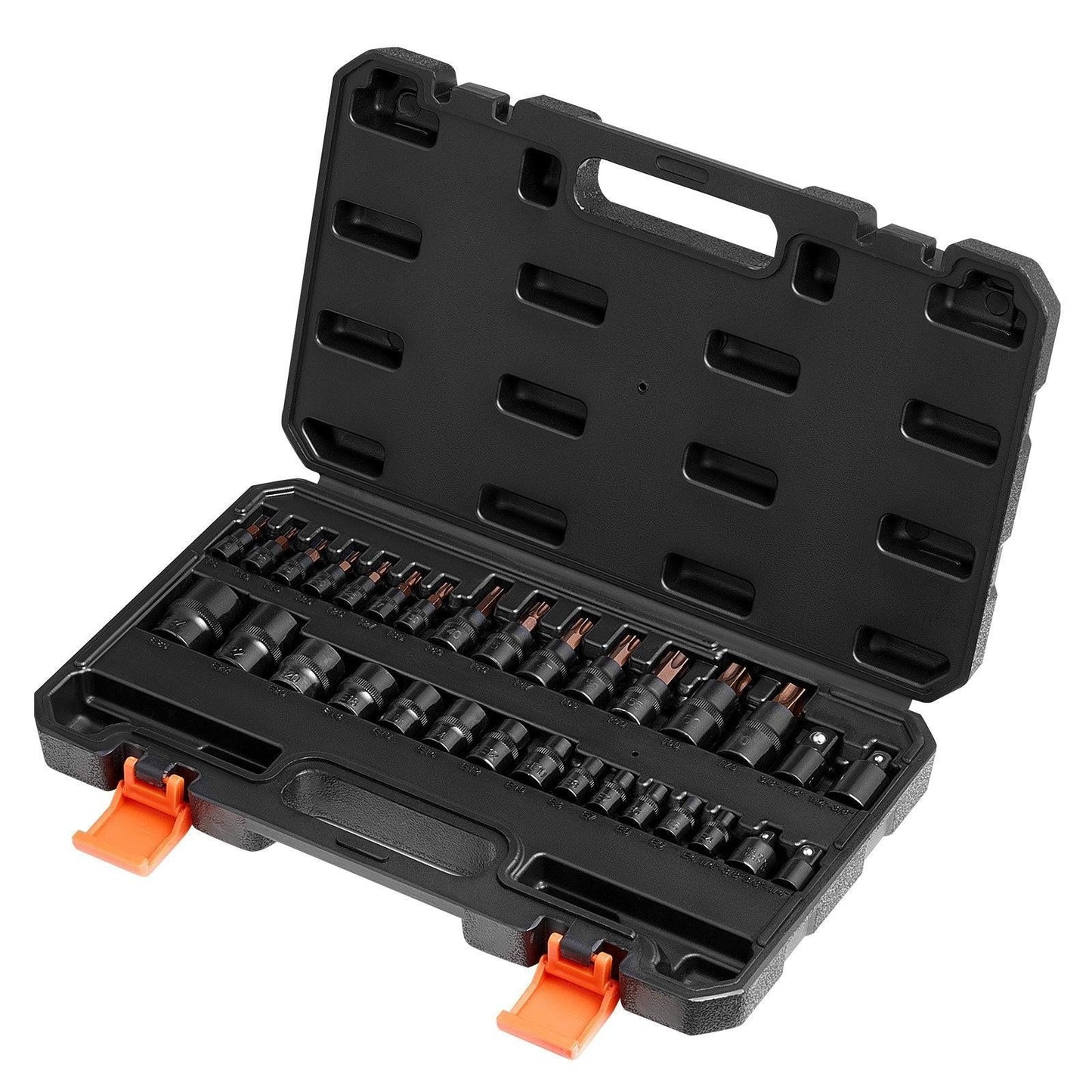 Torx Bit Socket and External Torx Socket Set 31-Piece T8-T70 and E4-E24 Steel.