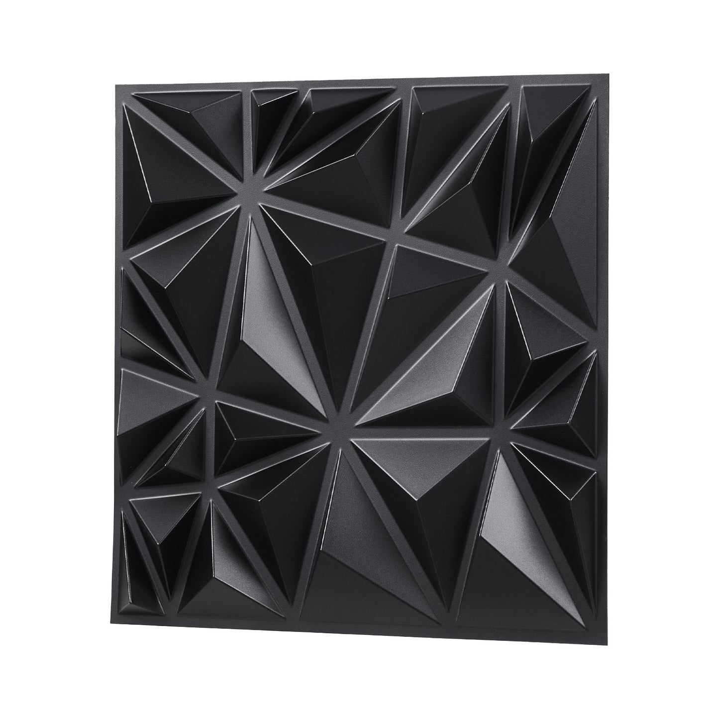 3D Wall Panels, 33-Pack 30 x 30 cm PVC Modern Art Minimalist Diamond Tiles, 2.97 m² Coverage Accent Wall Panel, Interior Home Decor for Ceiling, Bedroom, Living Room, Gaming Room, Matte Black