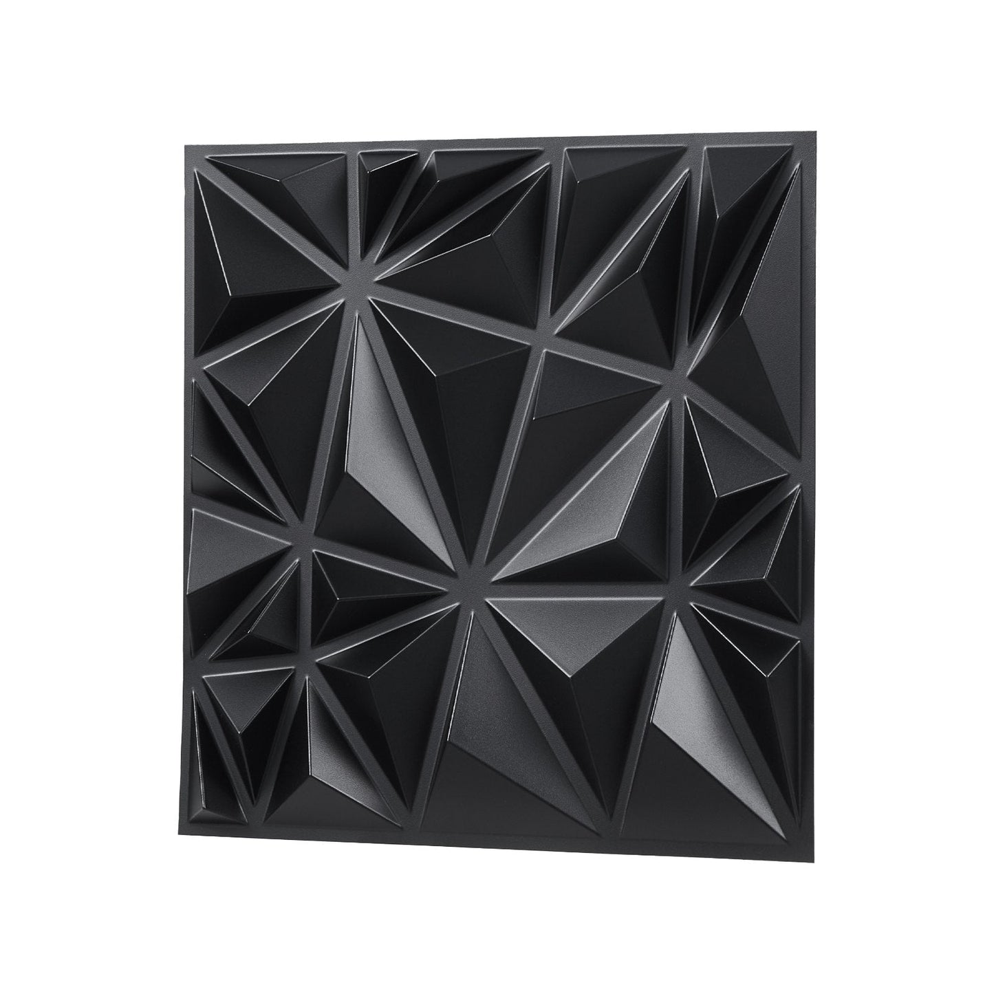 3D Wall Panels, 33-Pack 30 x 30 cm PVC Modern Art Minimalist Diamond Tiles, 2.97 m² Coverage Accent Wall Panel, Interior Home Decor for Ceiling, Bedroom, Living Room, Gaming Room, Matte Black
