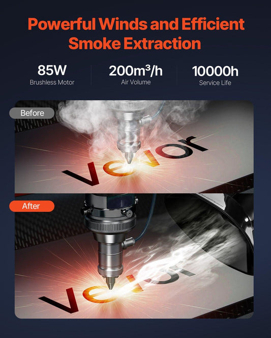Solder Fume Extractor, 85W Brushless Soldering Smoke Absorber with 3-Stage Filters & 3-Speed Adjustment, 200mÂ³/h Strong Suction Solder Smoke Purifier for Soldering, Engraving, DIY Welding, Salon.