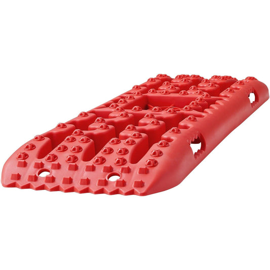 2PCS Traction Boards with PP for Mud Snow Sand Storage Bag Long Red.