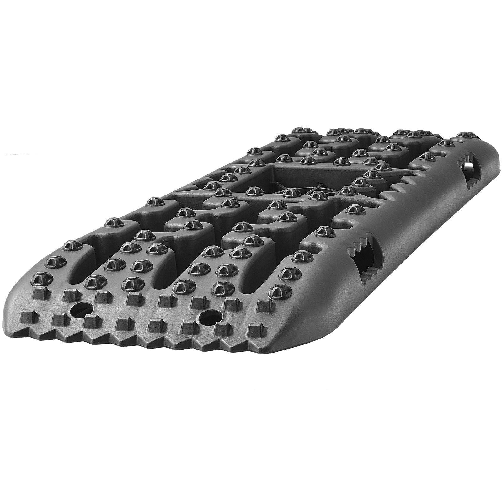 2PCS Traction Boards with PP for Mud Snow Sand Storage Bag Long Black.