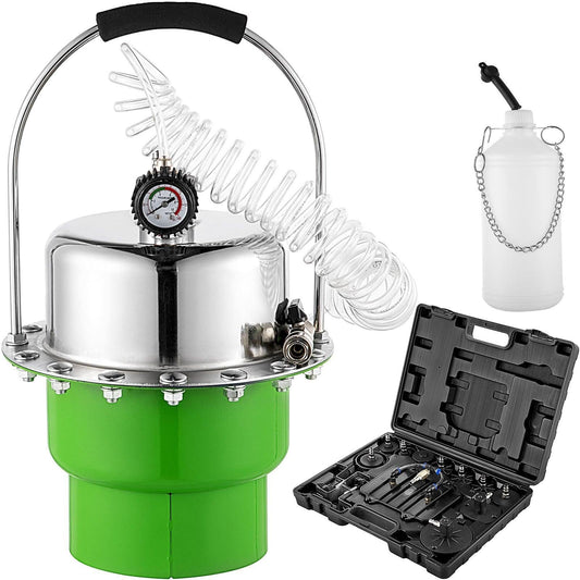 Pneumatic Air Pressure Bleeder, Brake Pressure Bleeding Tool Portable Brake and Clutch Bleeder Valve System Kit Garage Workshop Mechanics Brake Oil and Fluid Extractor Bleeder Tool.
