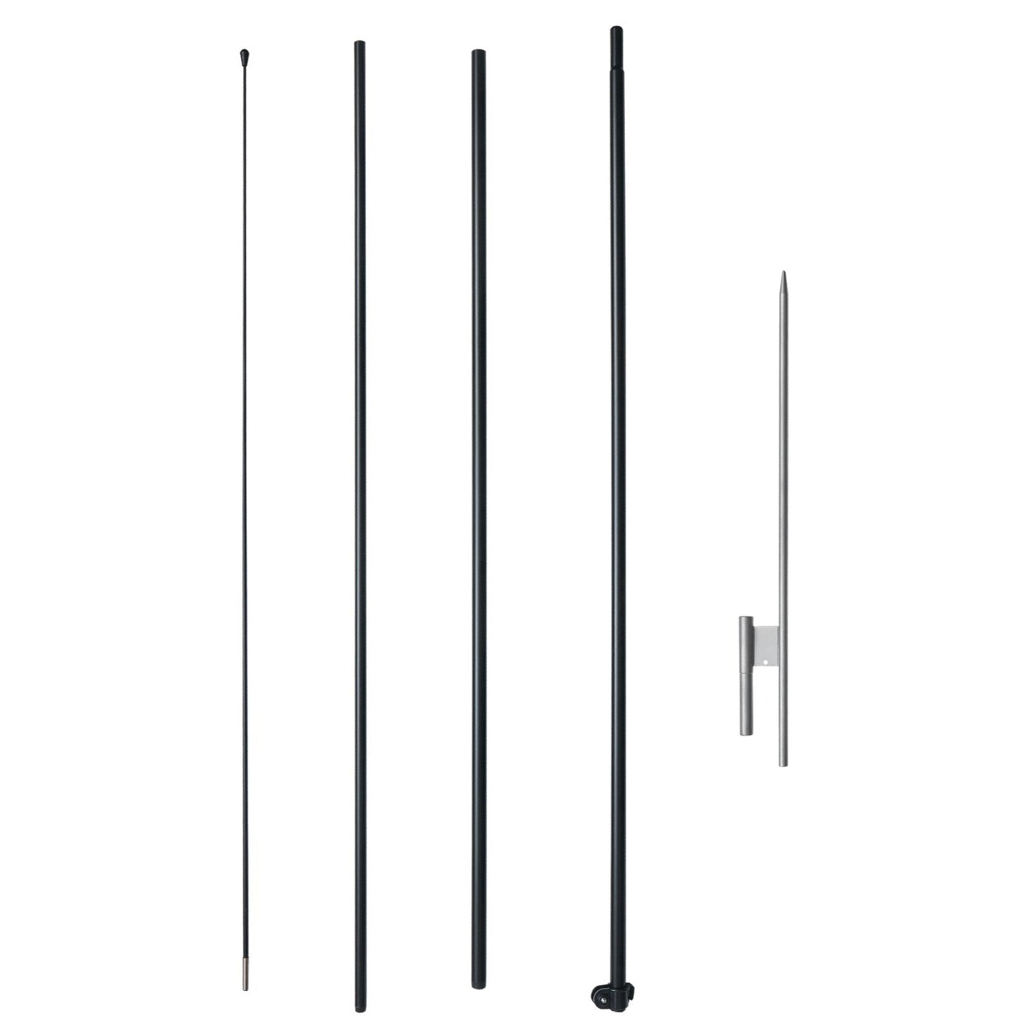 Feather Flag Pole Kit, Swooper Flag Pole Set 16.3 ft, Sign Flag Poles for Business Advertising Flags Outdoor, with A Ground Stake and Carrying Bag (Flag Not Included)