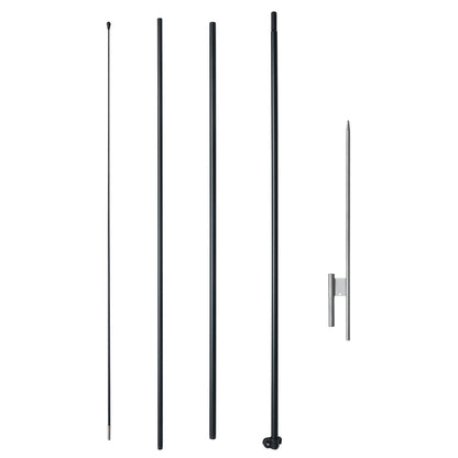 Feather Flag Pole Kit, Swooper Flag Pole Set 16.3 ft, Sign Flag Poles for Business Advertising Flags Outdoor, with A Ground Stake and Carrying Bag (Flag Not Included)
