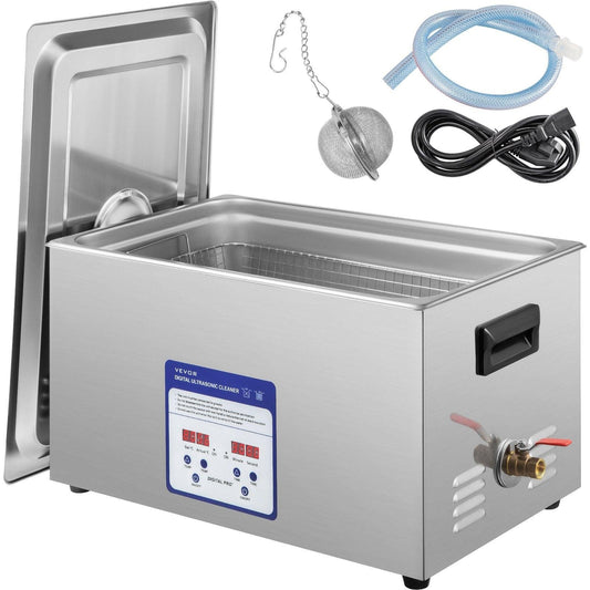 Digital Ultrasonic Cleaner 30L Ultrasonic Cleaning Machine 40kHz Sonic Cleaner Machine 316 & 304 Stainless Steel Ultrasonic Cleaner Machine with Heater & Timer for Cleaning Jewelry Glasses Watch.
