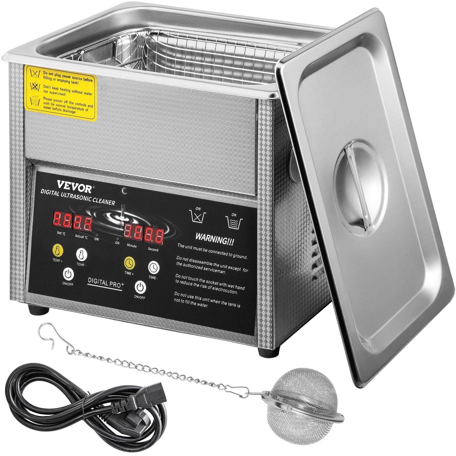 Digital Ultrasonic Cleaner 3L Ultrasonic Cleaning Machine 220V 50kHz Sonic Cleaner Machine 304 Stainless Steel Ultrasonic Cleaner Machine with Heater and Timer for Cleaning Jewelry Glasses Watch.