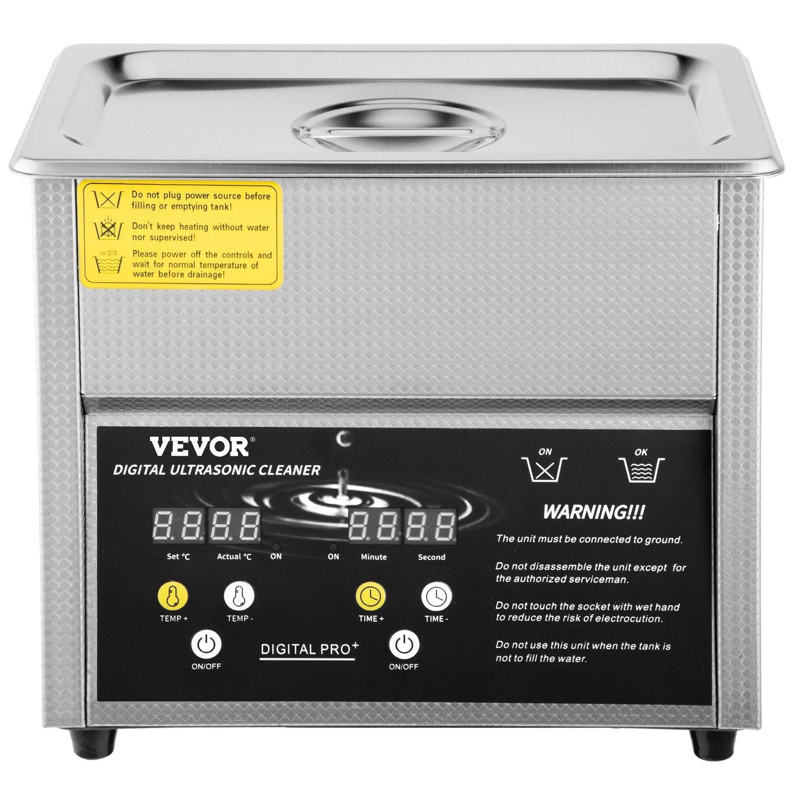 Digital Ultrasonic Cleaner 3L Ultrasonic Cleaning Machine 220V 50kHz Sonic Cleaner Machine 304 Stainless Steel Ultrasonic Cleaner Machine with Heater and Timer for Cleaning Jewelry Glasses Watch.