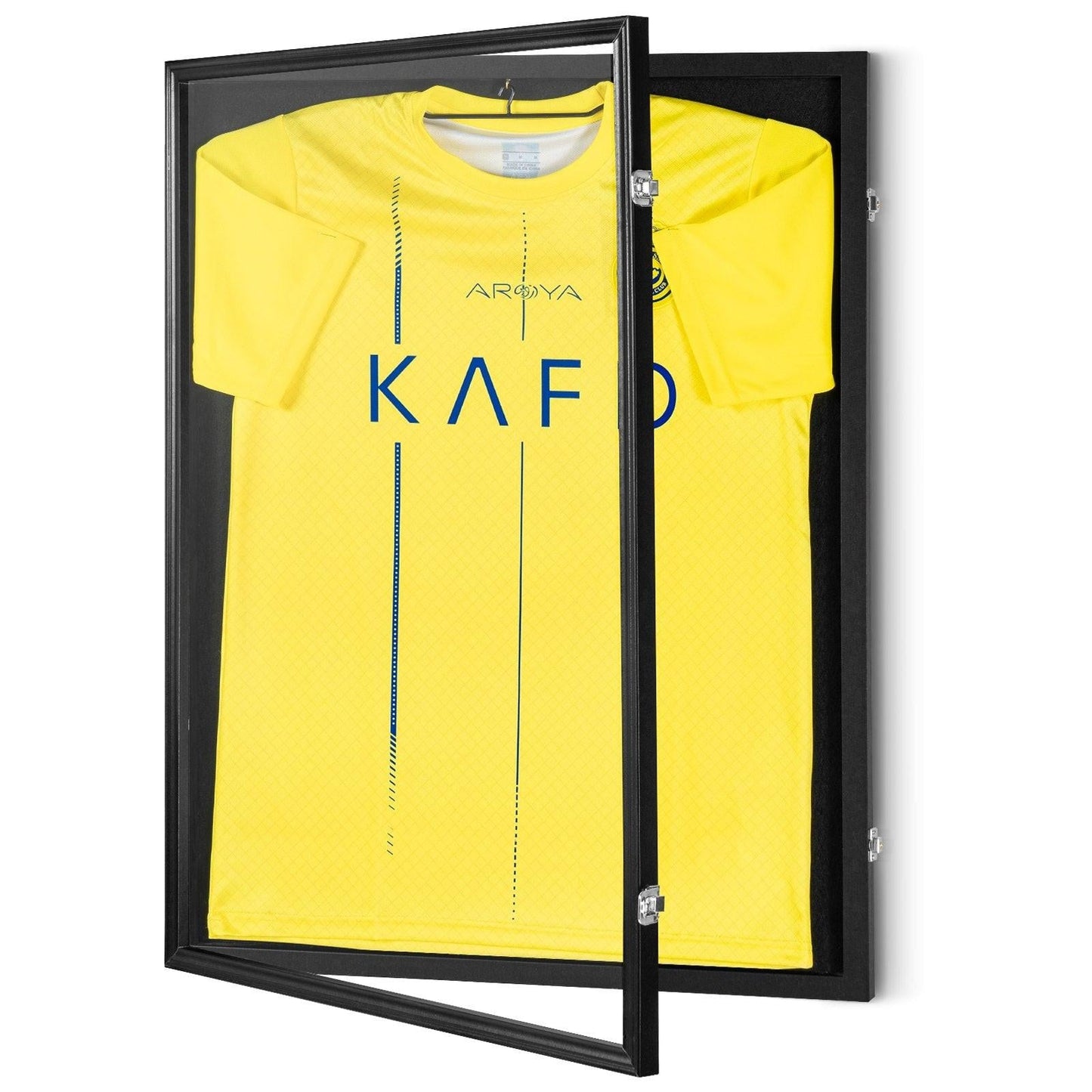 2PCs Jersey Display Frame Case, 590 x 790 x 40 mm, Large Lockable Sport Jersey Shadow Box with 98% UV Protection PC Glass and Hangers, for Baseball Basketball Football Hockey Shirt and Uniform.