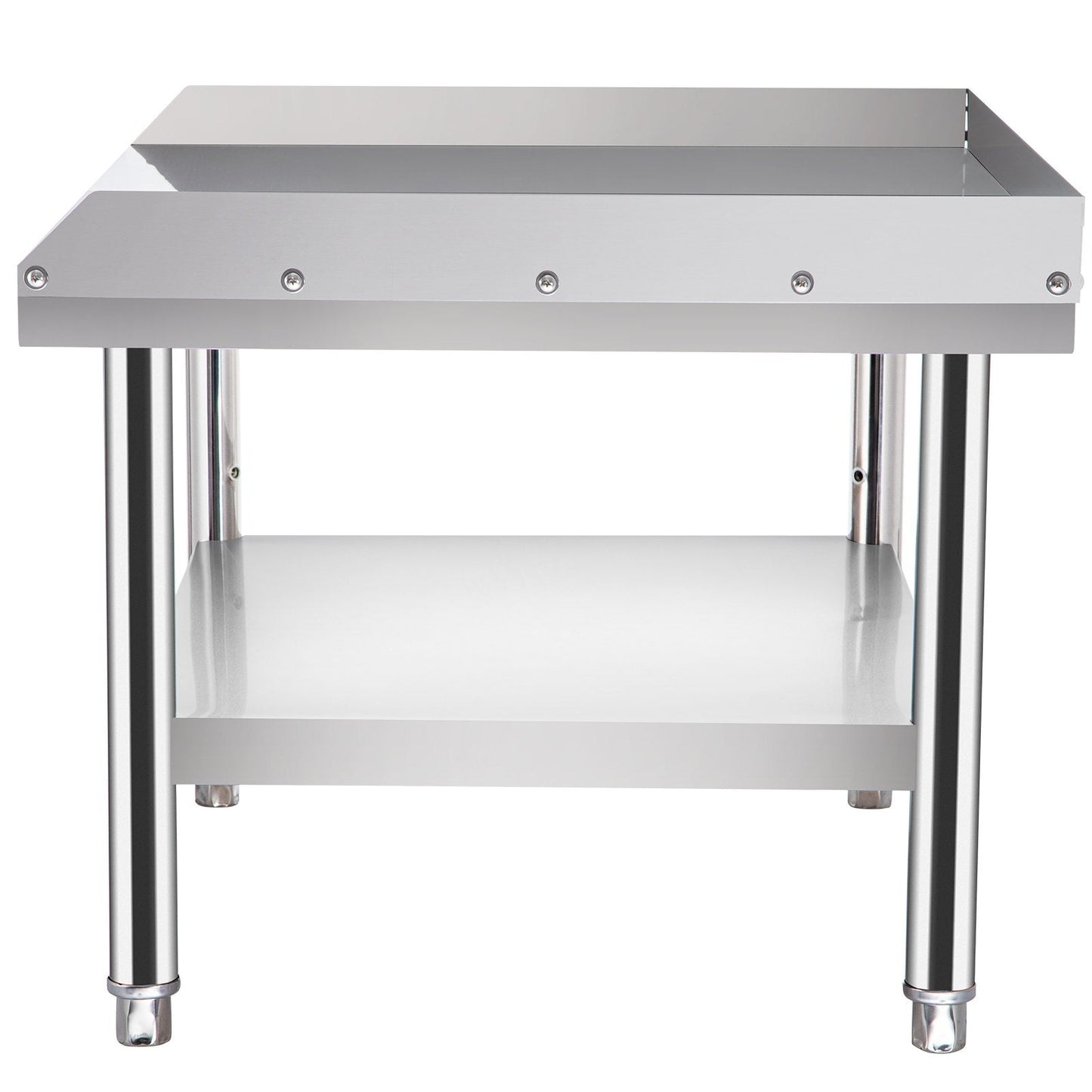 Stainless Steel Equipment Grill Stand, 122 x 76 x 61cm Stainless Table, Grill Stand Table with Adjustable Storage Undershelf, Equipment Stand Grill Table for Hotel, Home, Restaurant Kitchen
