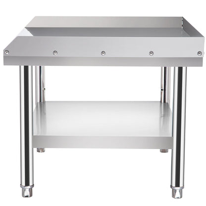 Stainless Steel Equipment Grill Stand, 122 x 76 x 61cm Stainless Table, Grill Stand Table with Adjustable Storage Undershelf, Equipment Stand Grill Table for Hotel, Home, Restaurant Kitchen
