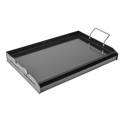 Carbon Steel Griddle, 24x16 inch Universal Flat Top Rectangular Plate, Gas Grill Griddle for BBQ Grill, Teppanyaki, Portable Family Cookware with Handle, for Camping Tailgating Party.