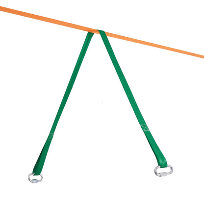 Slackline Kit with Training Line, 18.3m Backyard Slack Line Equipment, Easy Setup Tight Rope for Kids Adults, Complete Slackline Set with Tree Protectors, Arm Trainer, Carry Bag, and Instruction