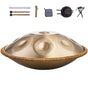 Handpan Drum 22 in 10 Notes D Minor Hand Drum Instrument with Mallet.