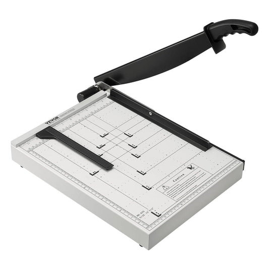Paper Cutter, Guillotine Trimmer, 381 mm Cut Length, 16 Sheets Capacity, Heavy Duty Guillotine Paper Cutter with Guard Rail/Blade Lock for Cardstock/Cardboard, Paper Trimmer for Home Office.