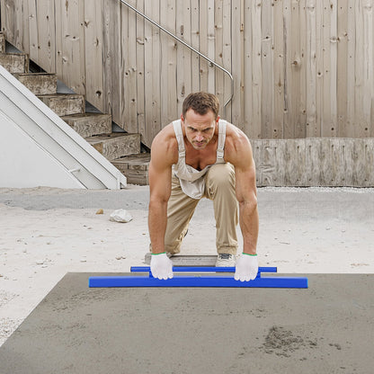 Concrete Screed, 120.5 cm Screed with Level Vial, Easy Cleanup & End Cap Design, Aluminum Lightweight & Reversable Handle for Leveling Floors, Small-Scale Construction and Home Renovation