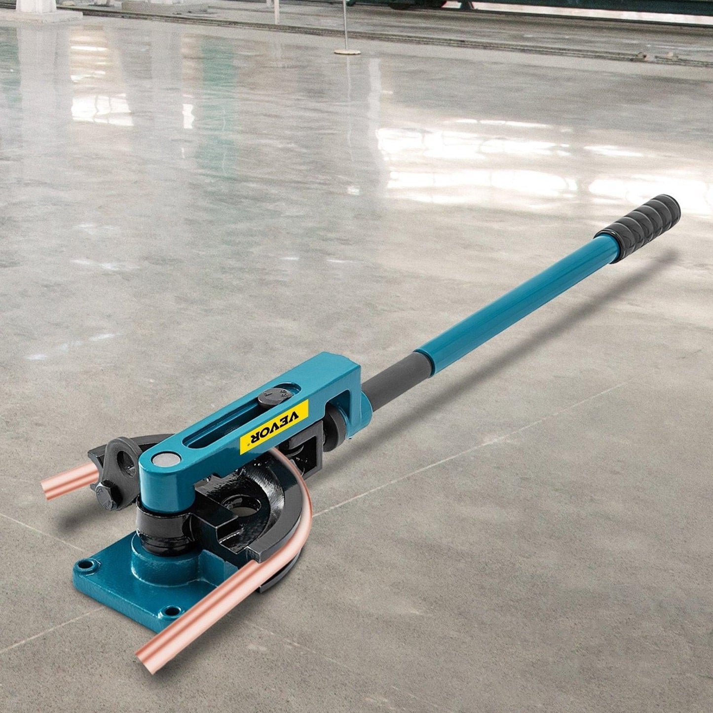 Pipe Tube Bender, 3/8" to 1" Manual Pipe Tube Bender, with 7 Dies, Heavy Duty Tube Bender Tubing of Steel Metal Copper, for Repair Shops, Blue.