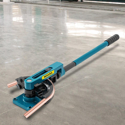 Pipe Tube Bender, 3/8" to 1" Manual Pipe Tube Bender, with 7 Dies, Heavy Duty Tube Bender Tubing of Steel Metal Copper, for Repair Shops, Blue.