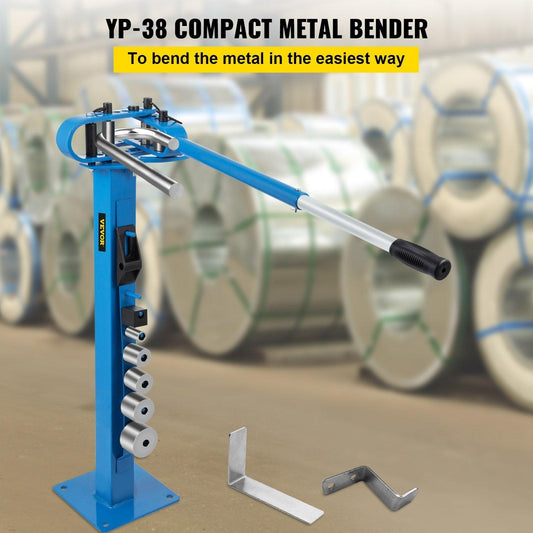 YP-38 Metal Bender 1"-3" Flat Bar Square Rod Bending 7 Dies w/ Floor Stand.