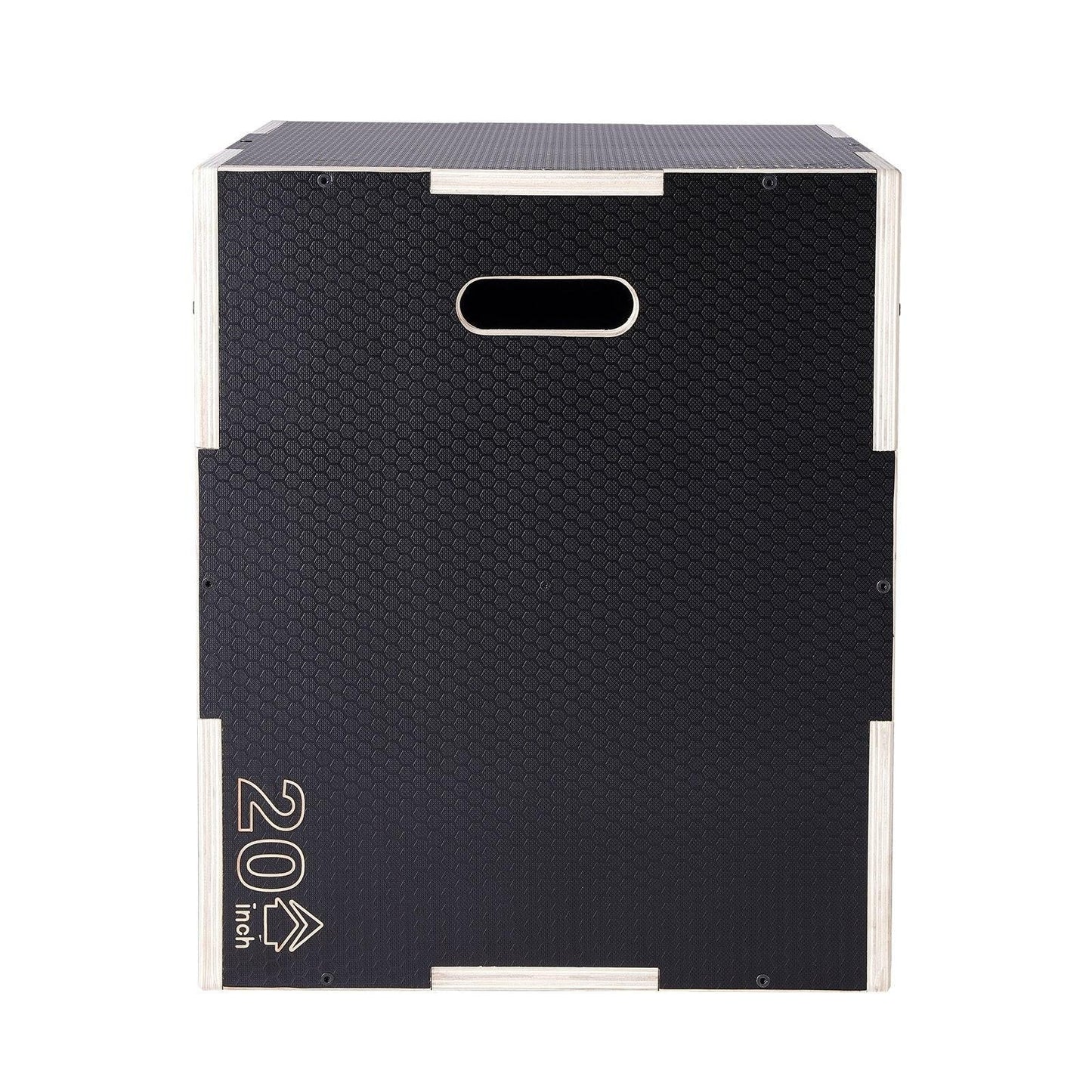 3 in 1 Plyometric Jump Box, 30/24/20 Inch Wooden Plyo Box, Platform & Jumping Agility Box, Anti-Slip Fitness Exercise Step Up Box for Home Gym Training, Conditioning Strength Training, Black.