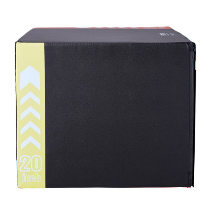 3 in 1 Plyometric Jump Box, 30/24/20 Inch Foam Plyo Box, Platform & Jumping Agility Box, Anti-Slip Fitness Exercise Step Up Box for Home Gym Training, Conditioning Strength Training, Black
