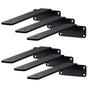 Shelf Bracket, 16cmL x 10cmW x 4.5cmH 6 Pcs, Heavy Duty Floating Shelf Brackets, Brackets for Shelves, 5mm Thick Matte Black L Shelf Bracket,Steel Shelving Brackets with 72.6 kg Load Capacity