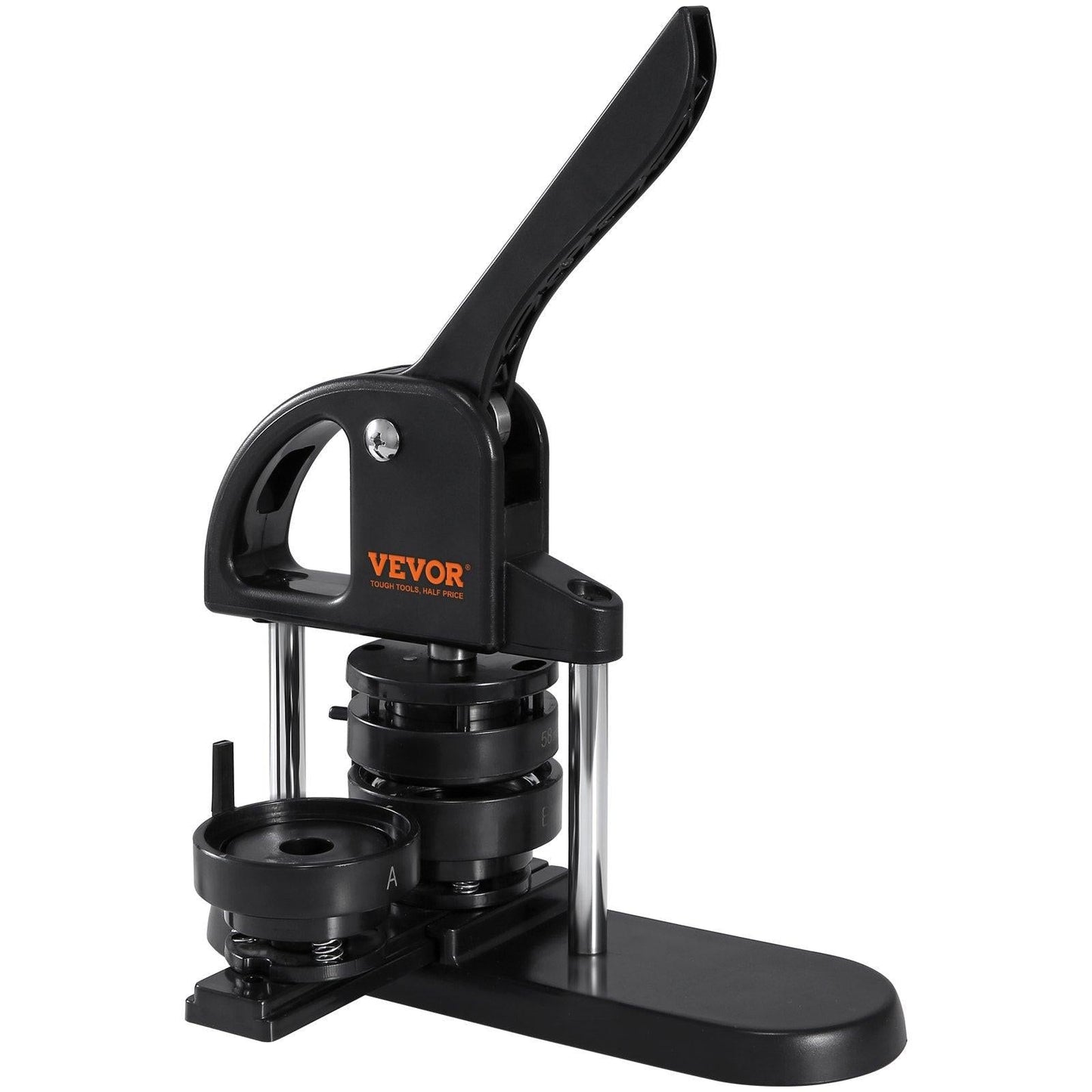 Button Maker Machine, 1/1.25/2.28 inch(25/32/58mm) 3-in-1 Pin Maker, Installation-Free Badge Punch Press Kit, Button Making Supplies with 300pcs Button Parts, Circle Cutter, Magic Book.