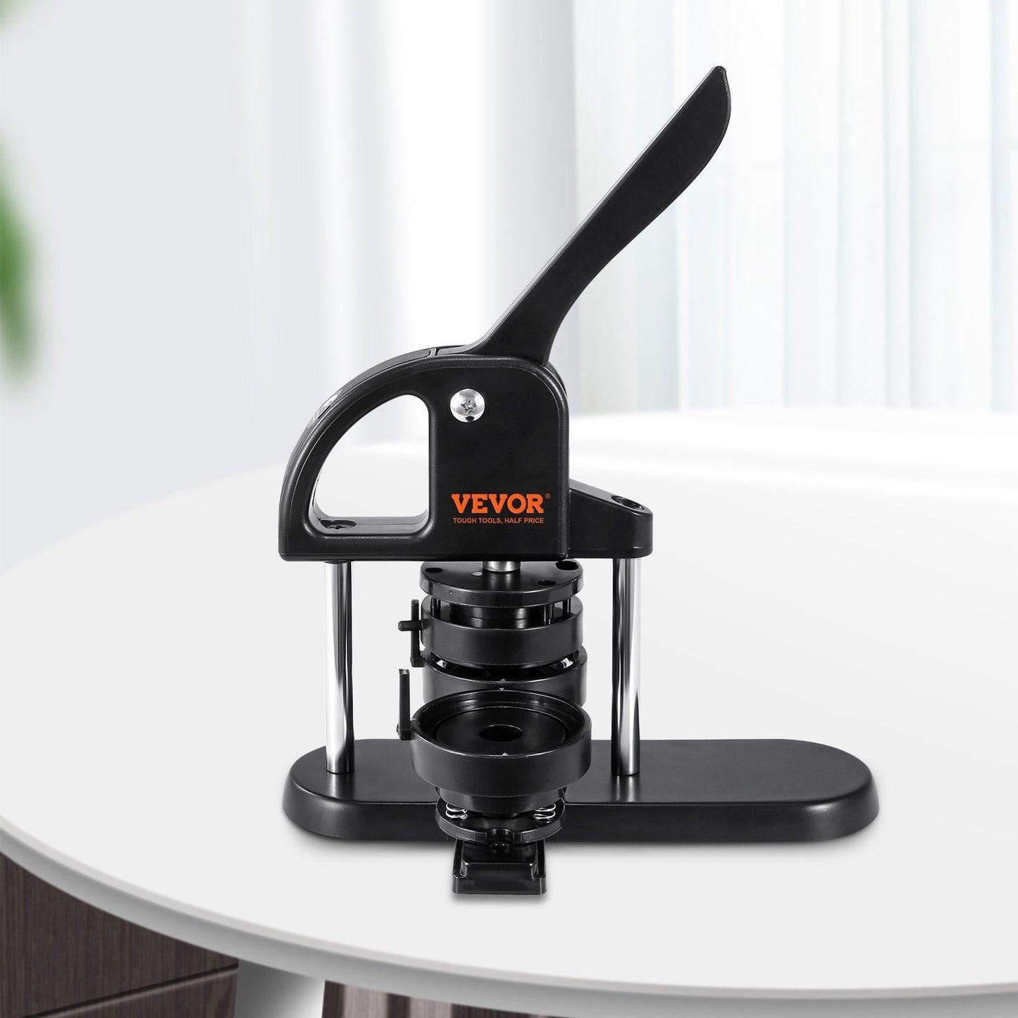 Button Maker Machine, 1/1.25/2.28 inch(25/32/58mm) 3-in-1 Pin Maker, Installation-Free Badge Punch Press Kit, Button Making Supplies with 300pcs Button Parts, Circle Cutter, Magic Book.